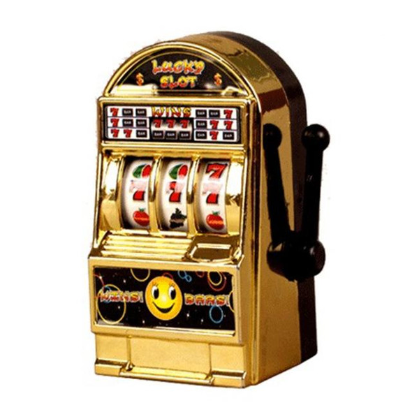 10PCS Vintage Mini Small Slot Machine Lucky Toy for Kid Children(Gold)