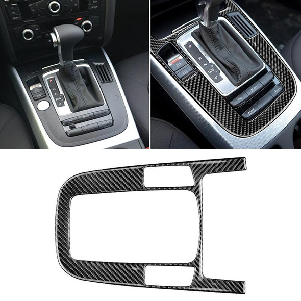 Car Carbon Fiber Gear Position Panel Decorative Sticker for Audi 2010-2018 Q5 / 2009-2016 A4L / 2009-2016 A5