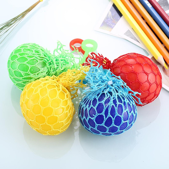 5cm Anti-Stress Face Reliever Grape Ball Extrusion Mood Squeeze Relief Healthy Funny Tricky Vent Toy with Hanging Ring (Blue)