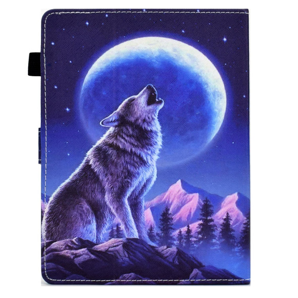 7 inch Tablet Sewing Pen Slot Leatherette Tablet Case(Night Wolf)