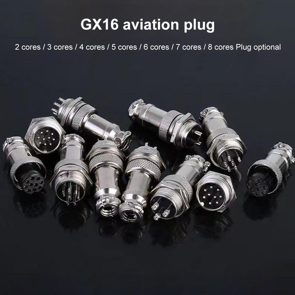 DIY 16mm 5-Pin GX16 Aviation Plug Socket Connector (5 Pcs in One Package, the Price is for 5 Pcs)(Silver)