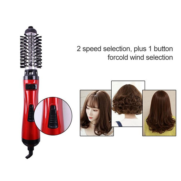 360 Degrees Rotation Electric Hair Dryer Brush Professional Hair Blow Dryer Comb Electric Hair Curler, Random Color Delivery, EU Plug