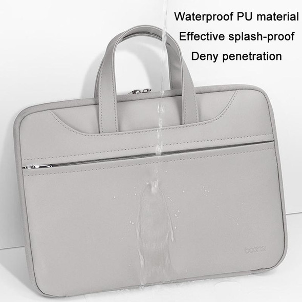Baona BN-Q006 PU Leatherette Full Opening Laptop Handbag - 13/13.3/14 inches(Pink+Power Bag)