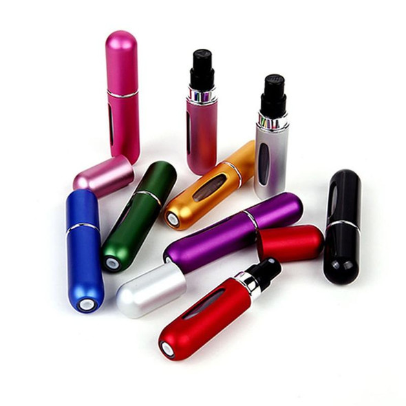 2 PCS 5ml Portable Mini Aluminum Refillable Perfume Bottle Atomizer Cosmetic Container, Random Color Delivery