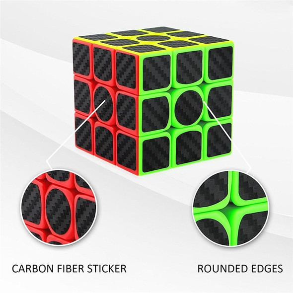 Carbon Fiber Membrane Third-order Rubik Cube Children Educational Toys