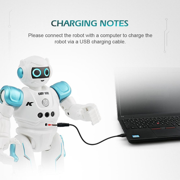 JJR/C R11 CADY WIKE Smart Touch Control Robot with LED Light, Support Waling / Sliding Mode (Blue)