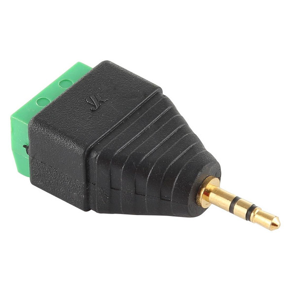 2.5mm Male Plug 3 Pole 3 Pin Terminal Block Stereo Audio Connector