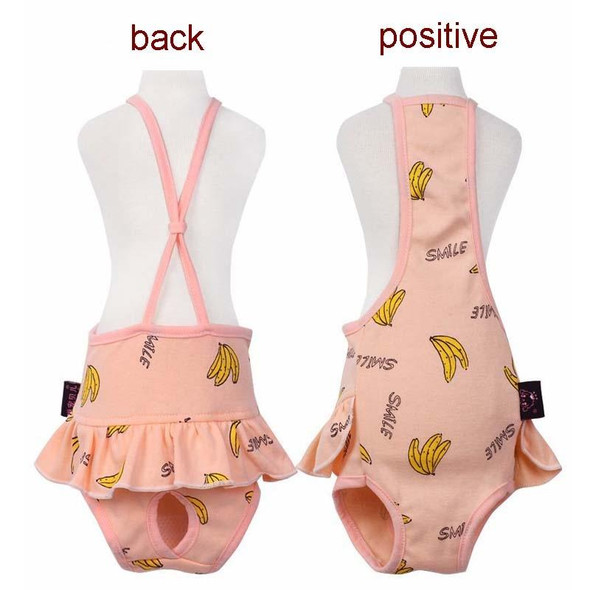 Banana Printed Dog Physiological Pants Comfortable Breathable Strap Pet Physiological Pants, Size: XL(Pink)