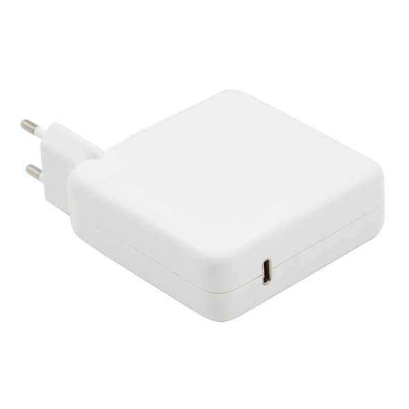 61W Type-C Power Adapter Portable Charger with 1.8m Type-C Charging Cable, EU Plug, - MacBook, Xiaomi, Huawei, Lenovo, ASUS, Thinkpad and other Laptops(White)