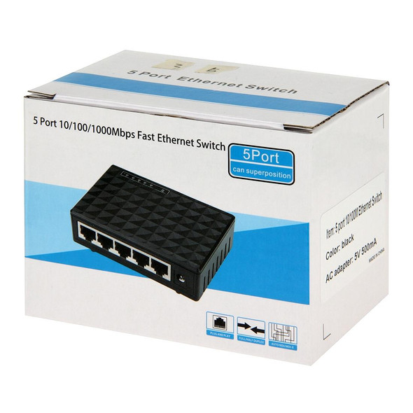 5-Port 10/100/1000 Mbps Ethernet Desktop Switch