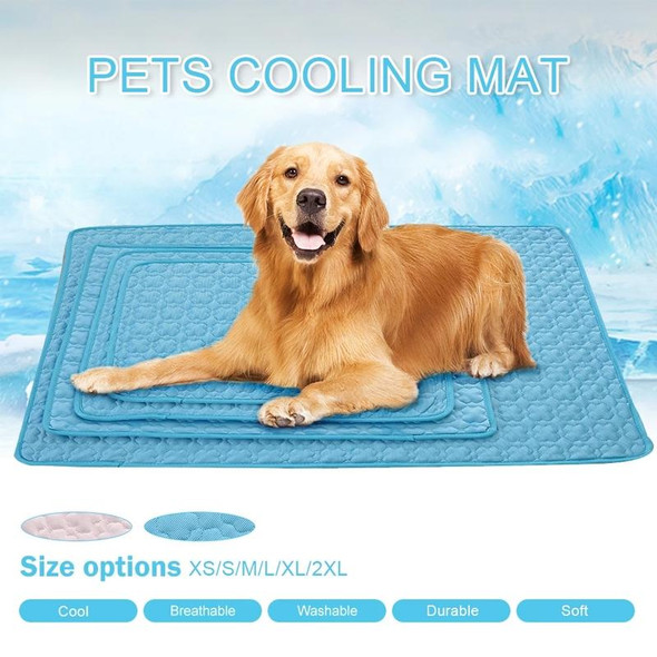 SFB104 Summer Cooling Mats Blanket Ice Pet Dog Cat Bed Mats, Size:70x56cm(Pink)