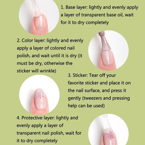 10 PCS Waterproof Sweat Proof Environmental Luminous DIY Nail Stickers(SN-146)