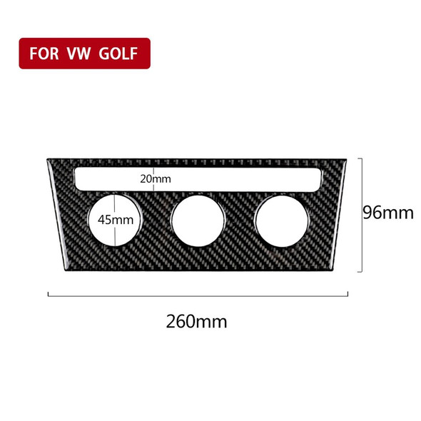Car Carbon Fiber Air Conditioning Rotary Button Decorative Sticker for Volkswagen Golf 7 2013-2017