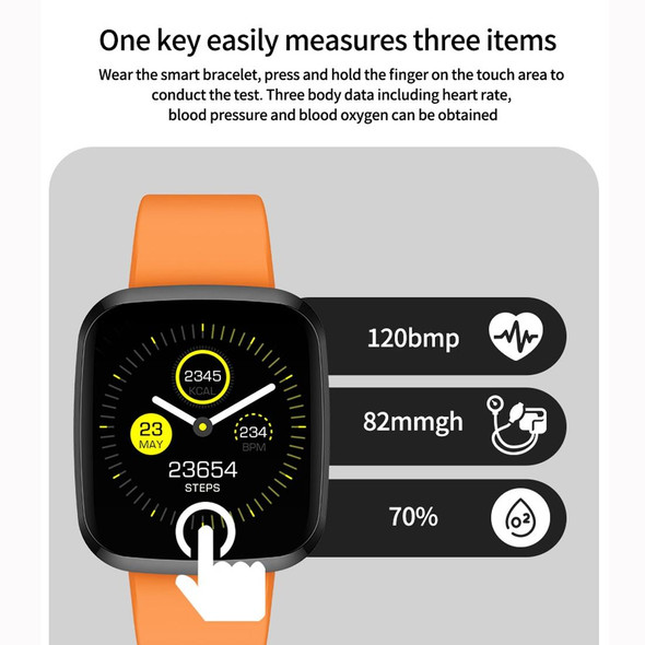 P3 1.3 inch IPS Color Screen IP68 Waterproof Smart Watch Wristband,Support Message Reminder / Heart Rate Monitor / Blood Oxygen Monitoring / Blood Pressure Monitoring/ Sleeping Monitoring (Black)