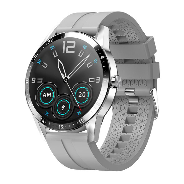 G20 1.3 inch IPS Color Screen IP67 Waterproof Smart Watch, Support Blood Oxygen Monitoring / Sleep Monitoring / Heart Rate Monitoring, Style: Silicone Strap(Grey)