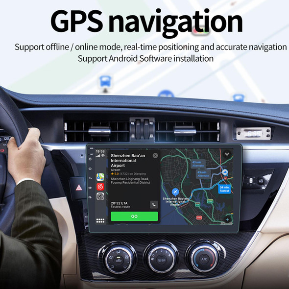 S-9101 10.1 inch HD Screen Car Android Player GPS Navigation Bluetooth Touch Radio, Support Mirror Link & FM & WIFI & Steering Wheel Control, Style:Standard Version