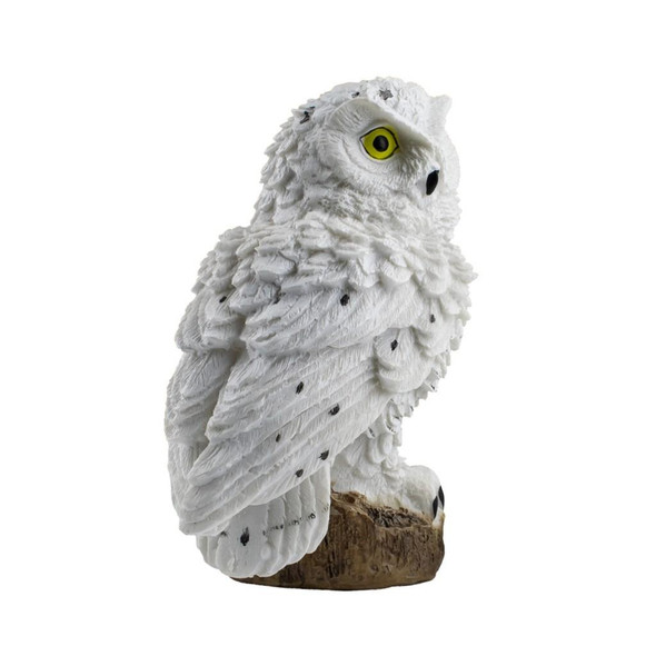 Solar Powered Owl Shape LED Night Light Garden Lawn Lamp(White)