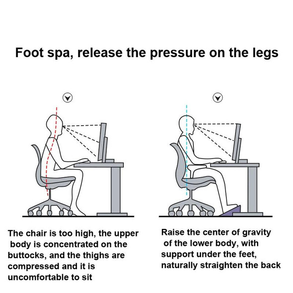 Office Computer Set Up Foot Stool Foot Massage Pedal(Bean Color)