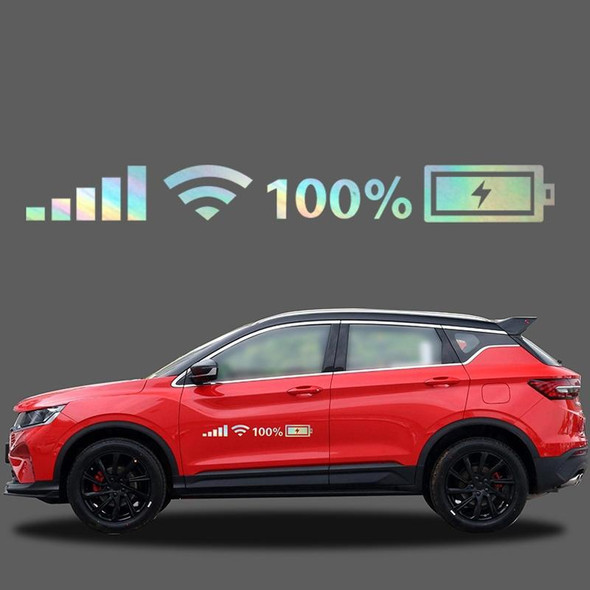 10 PCS Car Windshield Stickers Signal WiFi Power Vinyl Decal  Car Stickers, Size: S(Colorful Laser)