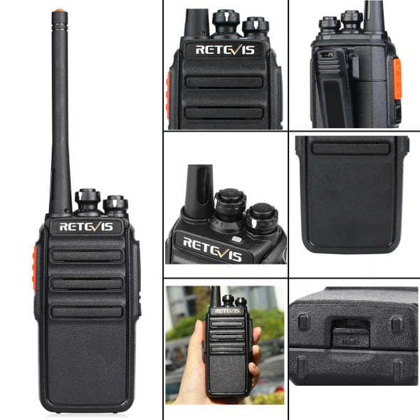 1 Pair RETEVIS H777S US Frequency 462.5500-462.7250MHz 16CHS FRS License-Free Two Way Radio Handheld Walkie Talkie, US Plug(Black)