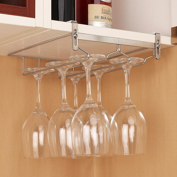 304 Stainless Steel Hanging Wine Glass Shelf Drain Rack Cup Holder