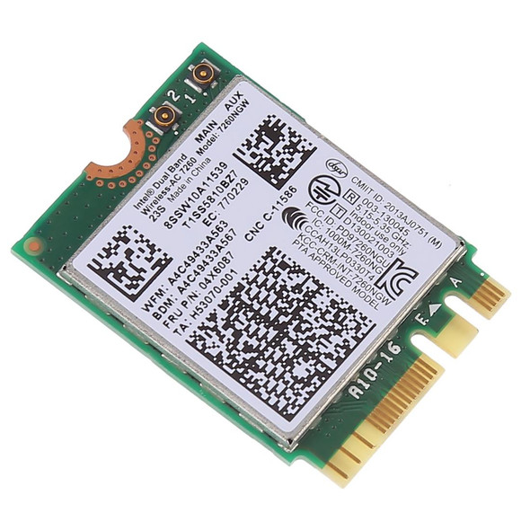 Dual Band AC1200 Wireless NGFF M.2 Wifi Card 7260NGW 7260AC Network Card for Lenovo T440 X240 B40 B50 Y40 Y70 Y50 7260AC