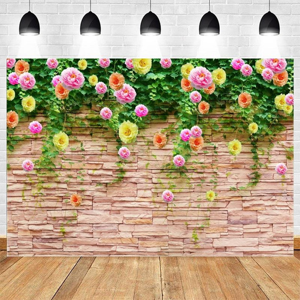 2.1m x 1.5m Flower Wall Photography Background Cloth