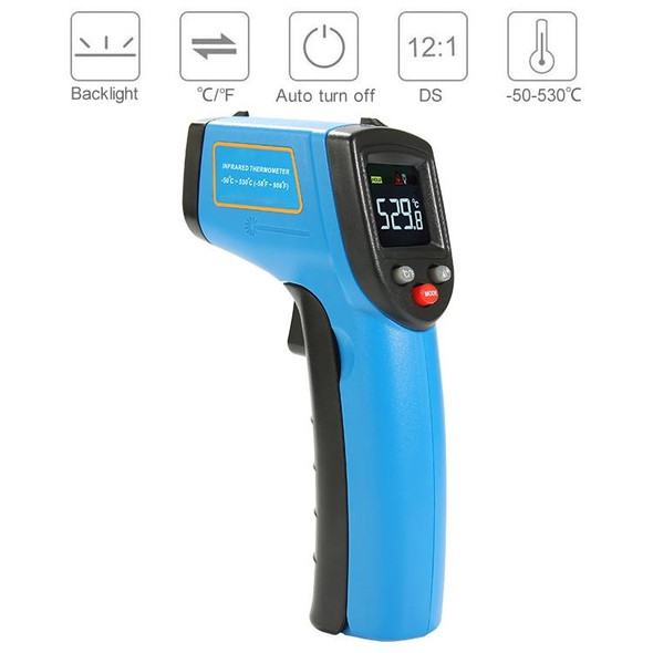 GM533A Portable Digital Laser Point Infrared Thermometer, Temperature Range: -50-530 Celsius Degree