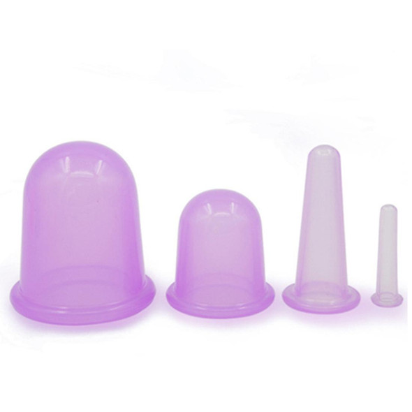 4 in 1 Health Care Body Massage Vacuum Silicone Cupping Cups,Random Color Delivery