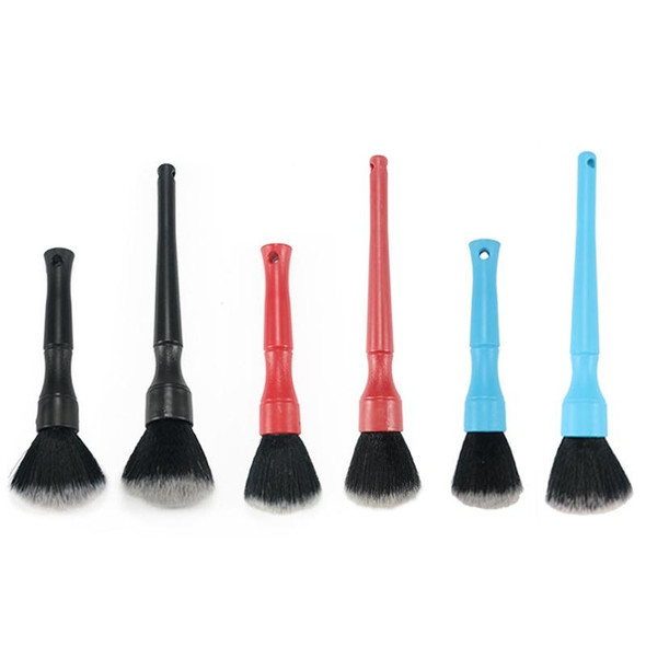 4 PCS Car Details Soft Bristle Interior Brush Crevice Cleaning Brush, Style: Short Blue Handle