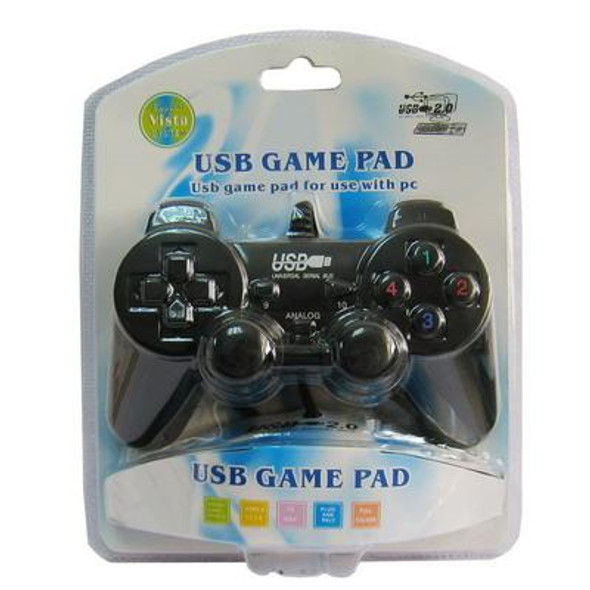 Double Shock PC USB Single Gamepad(Black)