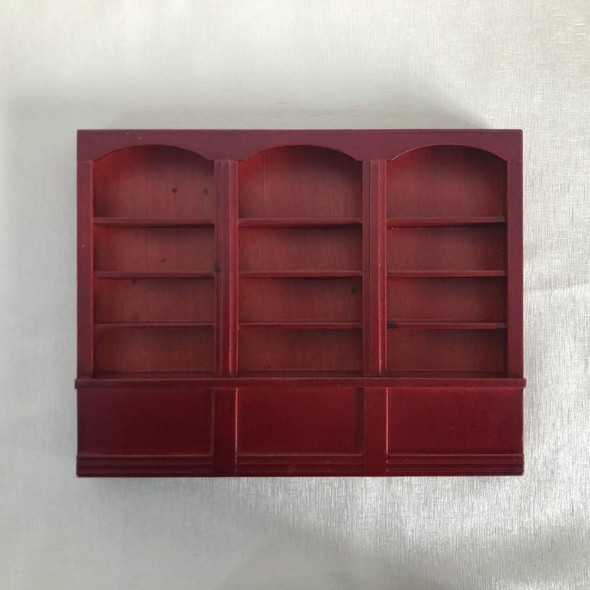 1:12 Mini House Toy Simulation Triple Display Cabinet(Red )