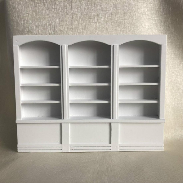 1:12 Mini House Toy Simulation Triple Display Cabinet(White )