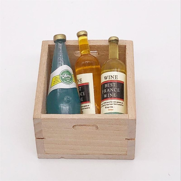 3 PCS / Set 1:12 Mini House Toy Simulation Wine Drink Decoration(Random Color Delivery)