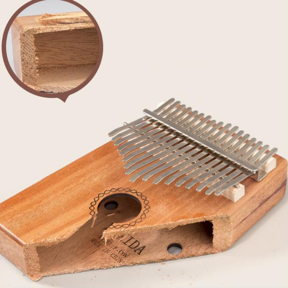 17-tone Kalimba Portable Thumb Piano, Style:Mahogany-Six-Pointed Star