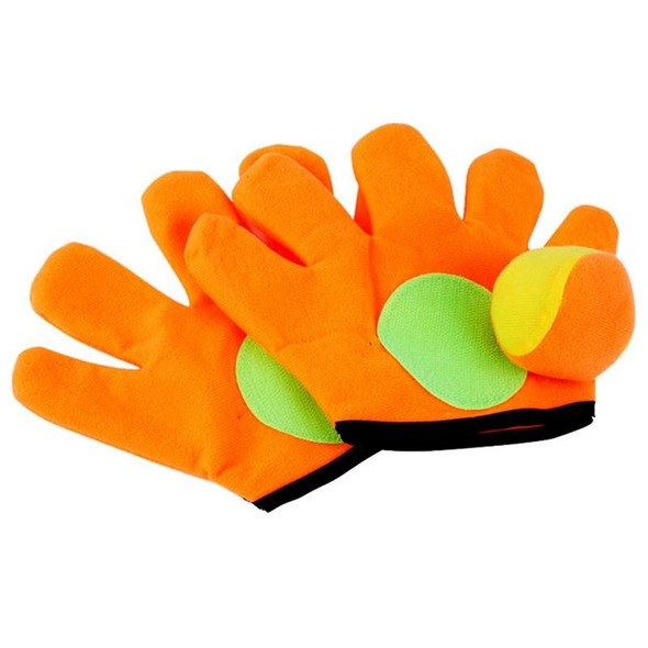 Outdoor Sports Toys Children Plush Sticky Ball Catching Gloves Set, Size:S
