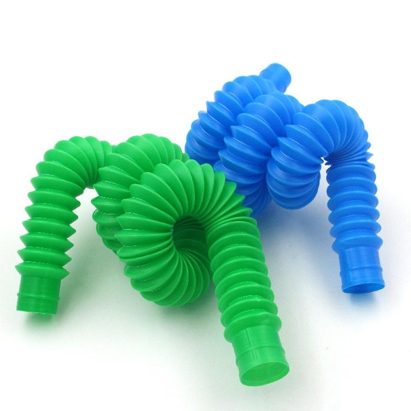 15 PCS Color Stretchable Plastic Pipe Telescopic Bellows Toy Child Reduced Pressure Vent Toy,Random Color Delivery