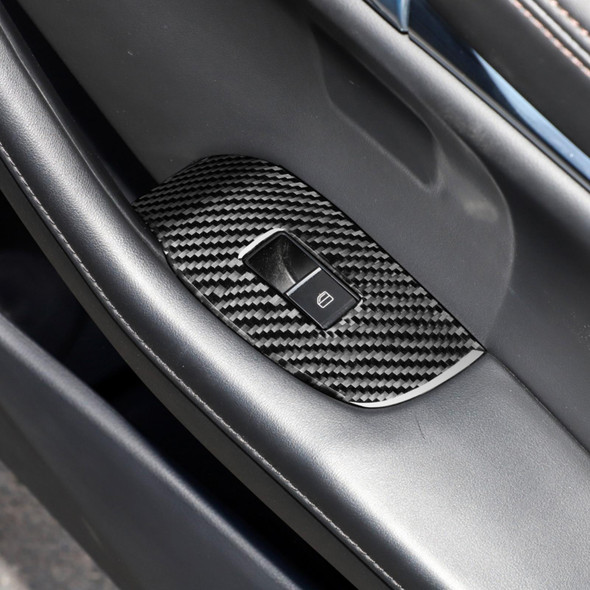 7 in 1 Car Carbon Fiber Window Lift Panel Decorative Sticker for Mazda 3 Axela 2020, Left Drive