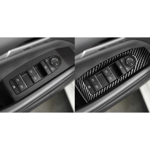 7 in 1 Car Carbon Fiber Window Lift Panel Decorative Sticker for Mazda 3 Axela 2020, Left Drive