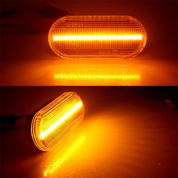 2 PCS D12V / 5W Car LED Leaf Board Side Flowing Water Turn Signal Light for Volkswagen(Transparent)