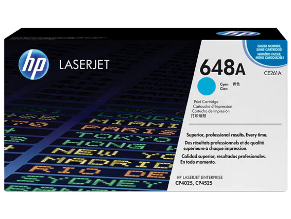 HP Original 648A Cyan Laserjet Toner Cartridge