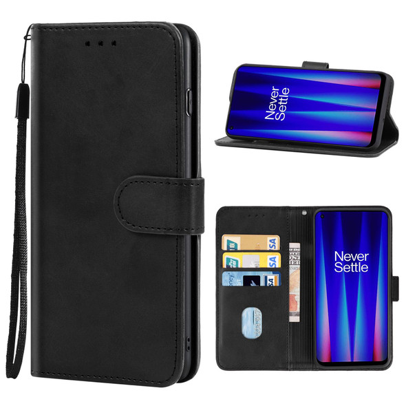 OnePlus Nord CE 2 5G Leather Phone Case(Black)