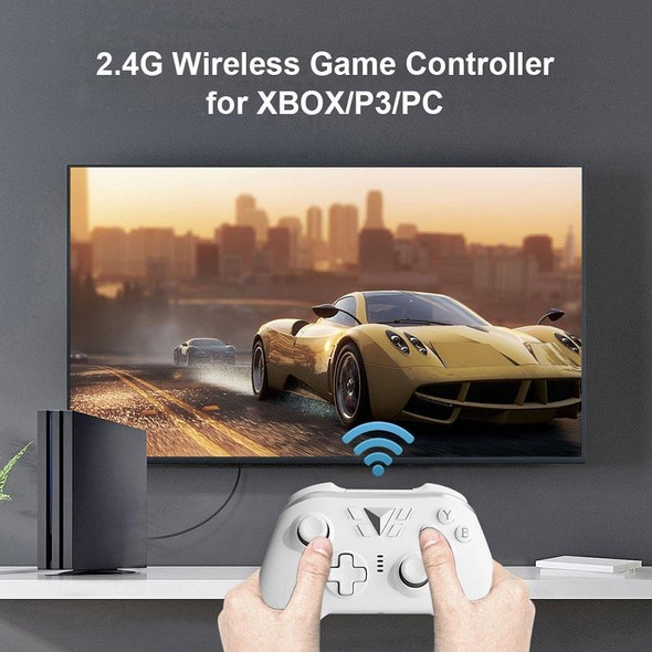 M-1 2.4G Wireless Drive-Free Gamepad - XBOX ONE / PS3 / PC(Silver Gray)