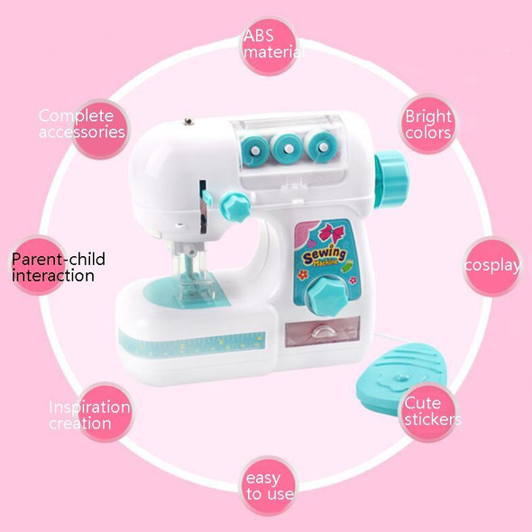 7982 Electric Children Sewing Machine Toy with Lights Small Appliance  Pretend Play Sewing Toy for DIY Masks Educational Toys (Size: M) - Pink  Wholesale