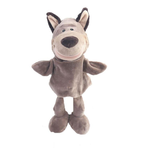 Toddler Cartoon Animal Plush Hand Puppet Toy Parent-Child Storytelling Props, Height: 30cm(Wolf)