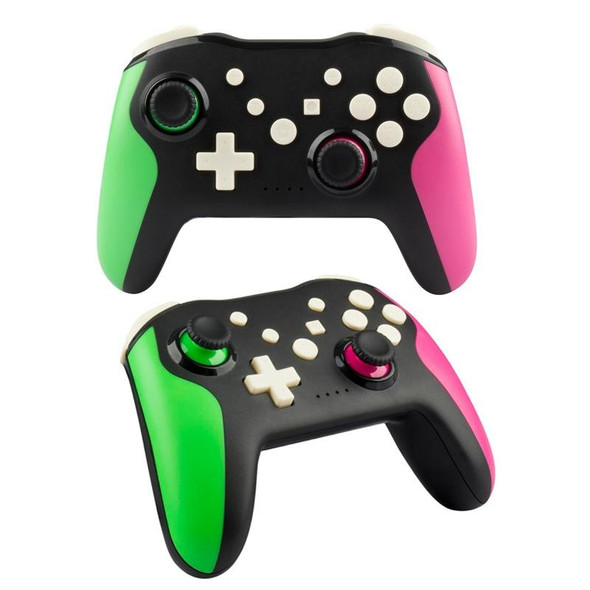 NS009 6-Axis Vibration Burst Wireless Bluetooth Gamepad - Switch Pro(Green and White)