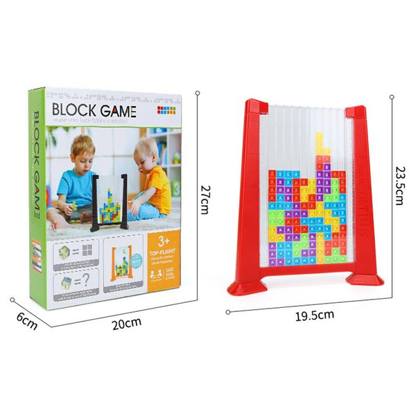 3D Cube Blocks Puzzle Interactive Table Game(Red)