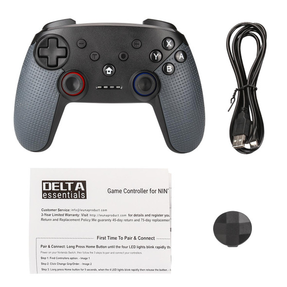 Bluetooth Wireless Gamepad  Built-In Dual Motors With TURBO Function Suitable - Switch Pro(Black)