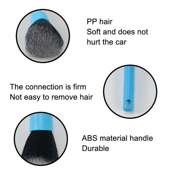 4 PCS Car Details Soft Bristle Interior Brush Crevice Cleaning Brush, Style: Long Blue Handle