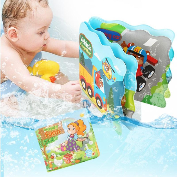 3 PCS EVA Fun Bath Book - Infants Children Playing In Water Early Education Cloth Book Bath Toy(Transportation)